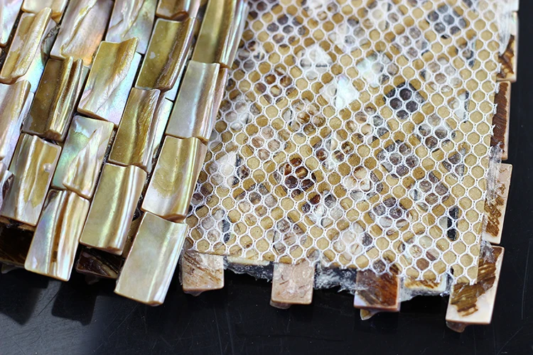 Mother of Pearl Yellows / Golds Mosaic Tile,Nature Sea Shell Mosaic