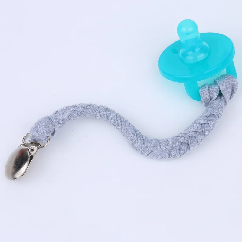 HANDMADE   cotton Baby Pacifier Clips Chain Dummy Holder Strap