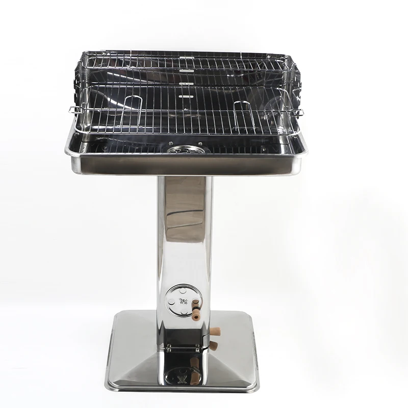 Professional Cylinder Table Top Commercial Charcoal Bbq Grill Charcoal Bbq Grill Stainless Steel