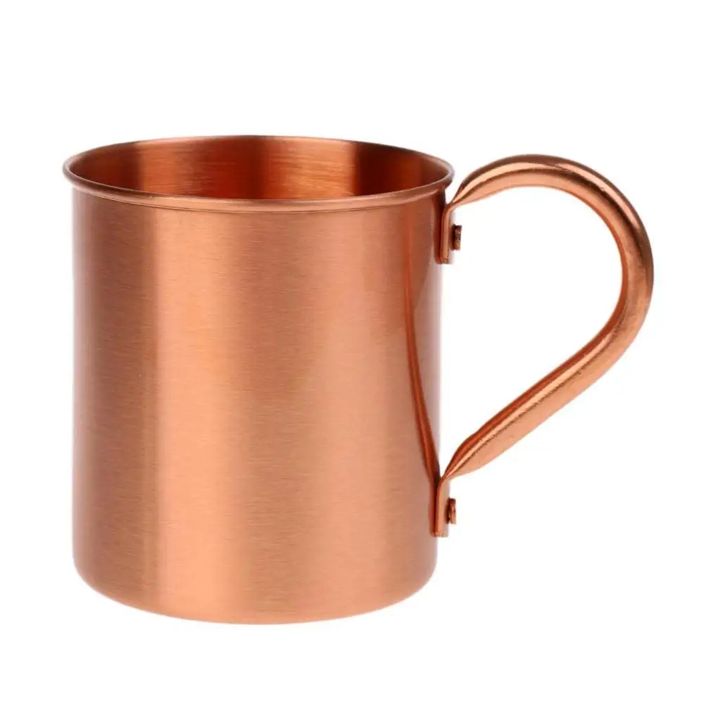 

new 2020 420ml Pure Copper Mug Cup Moscow Mule Coffee mug 500ml Beer Drinking Cocktail Camping cup copper Drink Bar Beer Cup