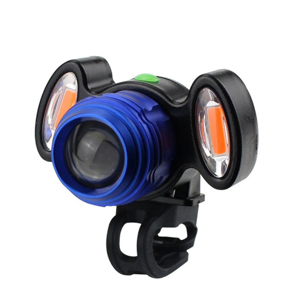 

New Arrival Zoomable XM-L T6 +2 x COB RED LED Front Bicycle Light, Black/red/blue