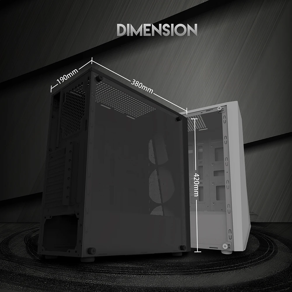 Fantech New Arrival Pc Gaming Case Cg71 With Rgb Lighting Atx Middle