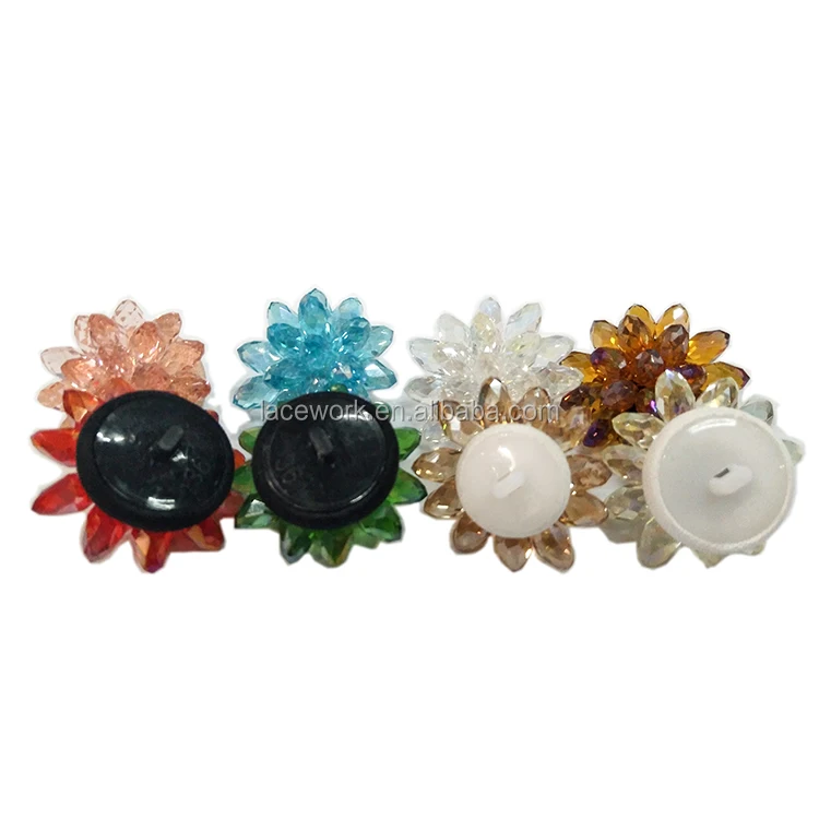 wholesale colorful crystal embellishment accessories button for garment 