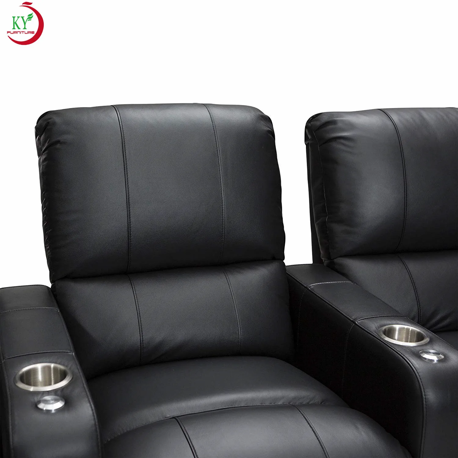 Jky Furniture Leather Theater Sofa Chair With Led Lights And Usb Buy