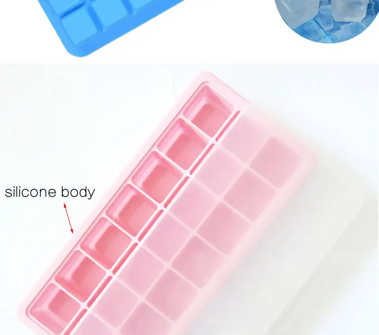 21 Ice Cubes Ice Cube Tray Popsicle Molds Silicone Ice Mold