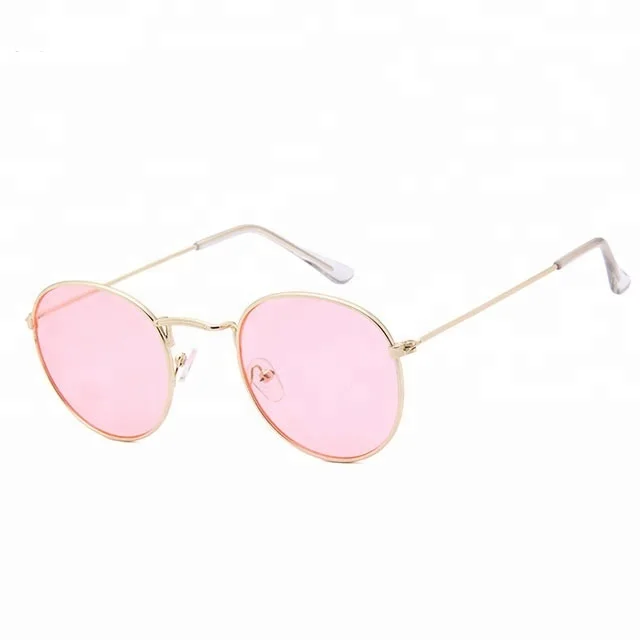 

Amazon HOT Sale Mirrored women men Glasses STOCK Cheap Promotional Small Round Sunglasses, 17 stock colors(mixed)