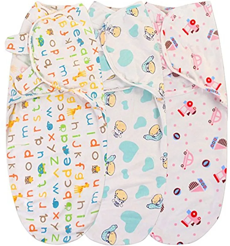 

Soft Cotton Baby Swaddle Wrap Sack Blanket For Newborn Sleeping Bag