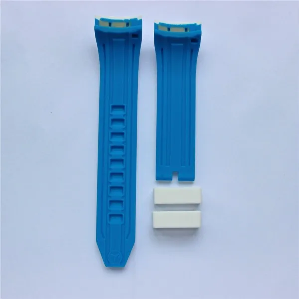 2 Pieces Replacement Adjustable Silicone Rubber Loop 28mm Watch Strap