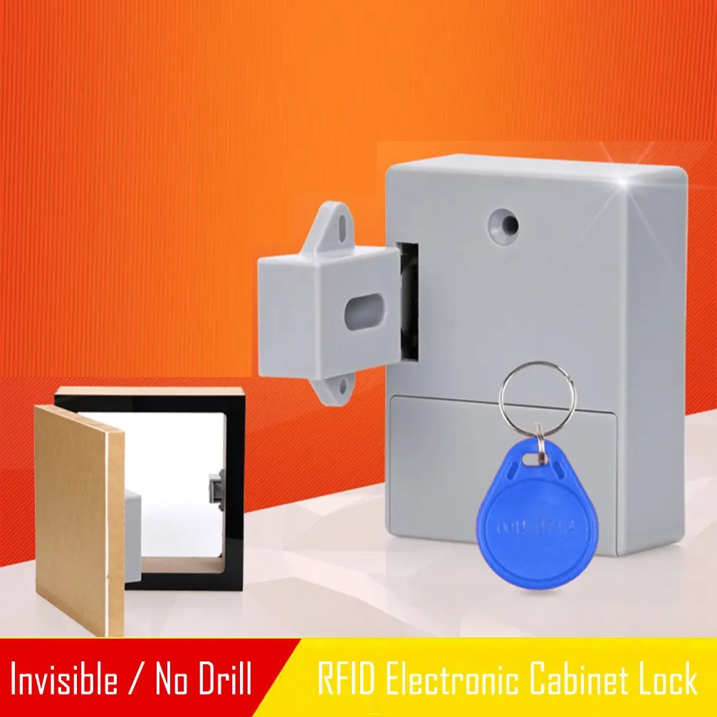 Buy ZOTER Cabinet Lock, Battery RFID Card Hidden Drawer Locker Lock