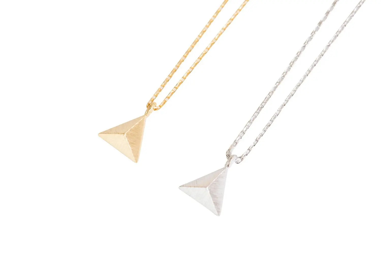 Solid Triangle Necklace-es , triangle jewelry, triangle necklace, triangle shape jewelry, triangle shape necklace, triangle jewellry, geometric jewe