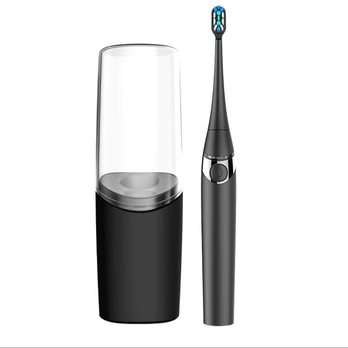

Travel Sonic Rechargeable Electric Toothbrush with Portable UV Sanitizer/Drying Cup for Adults