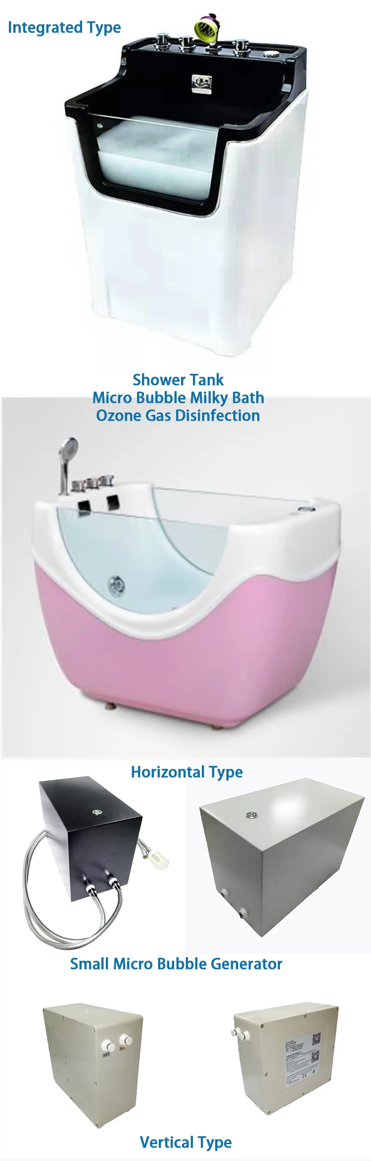 Microbubble Therapy Pet Spa Bath Tub