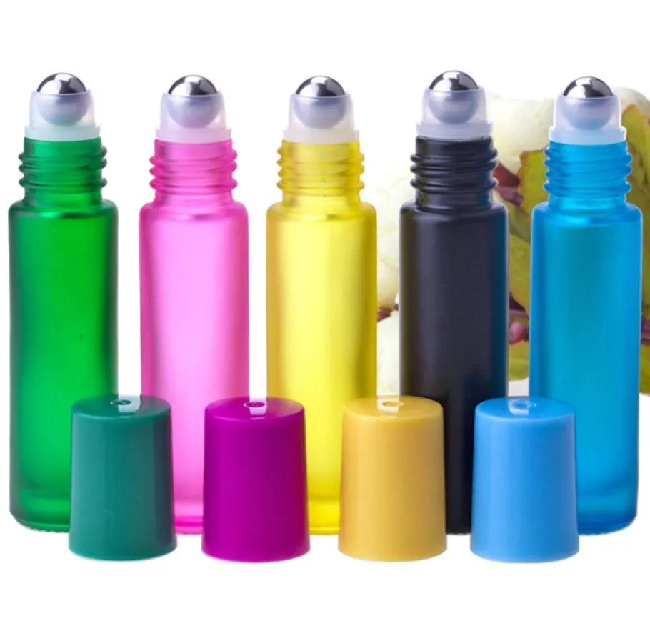 High Quality Frosted 10ml Roll On Glass Bottle 10 Ml Roller Bottle With