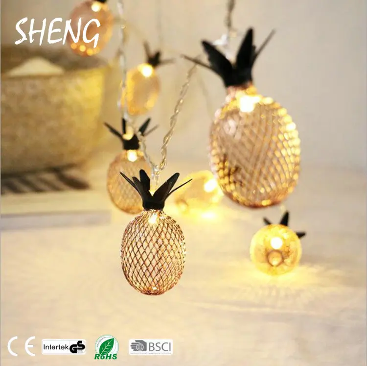 SHENG-SD-018 Good Price Decor LED Metal Pineapple String Light for Home