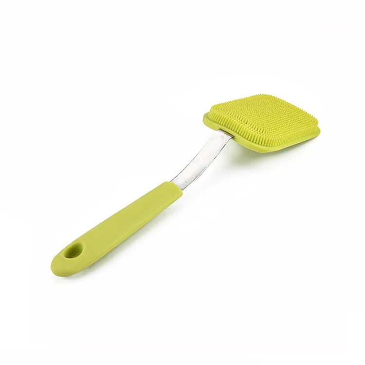 

High Quality Heat Resistance Silicone Pot Cleaning Brush, Green or custom