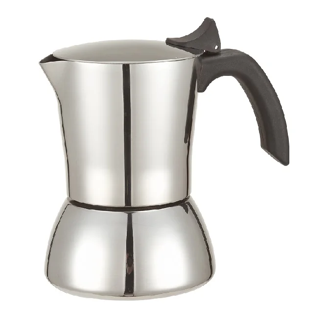 

New Stainless Steel Induction Portable Travel Coffee Maker, Stovetop Moka Pot Espresso Maker