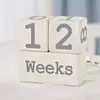Baby Milestone Age Blocks | Natural Solid Wood | Days, Weeks, Months, Years | Newborn Gender Neutral (Boy or Girl)