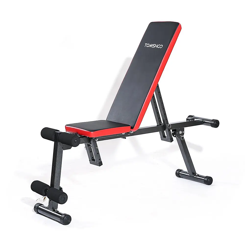 Buy TOMSHOO Adjustable Folding AB Bench Flat Incline