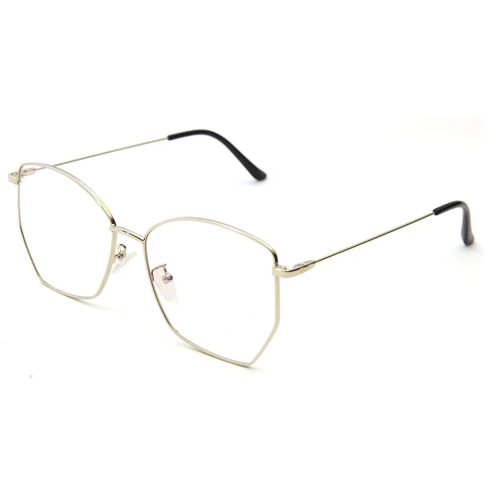 

New Arrival Prescription Glasses Fashion Irregular Clear Lens Metal Glasses Frames