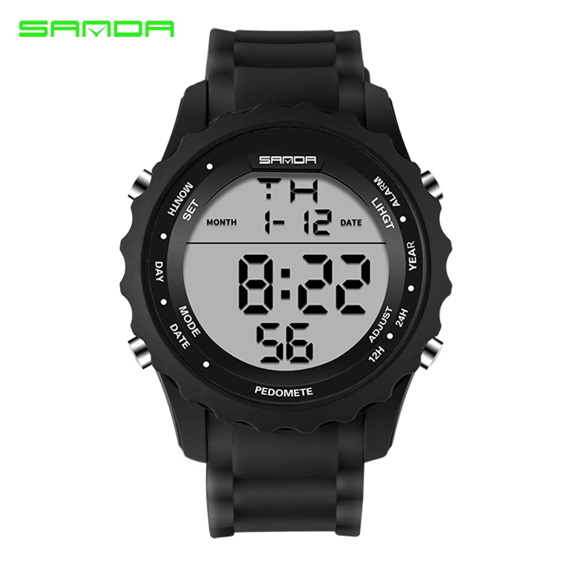 

SANDA 369 luxury Military Sport Watch Men Relogio Masculino Casual Chronograph Rubber Watch Strap Waterproof LED Digital Watch