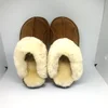 Luxury Unisex Genuine Sheepskin mule Slippers Super Thick Soft Warm Winter Wool Slippers