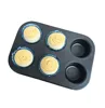 Non-stick 6-Cavity Cake Muffin Baking Pans Steel Egg Tarts Mold Baking Cake Mould