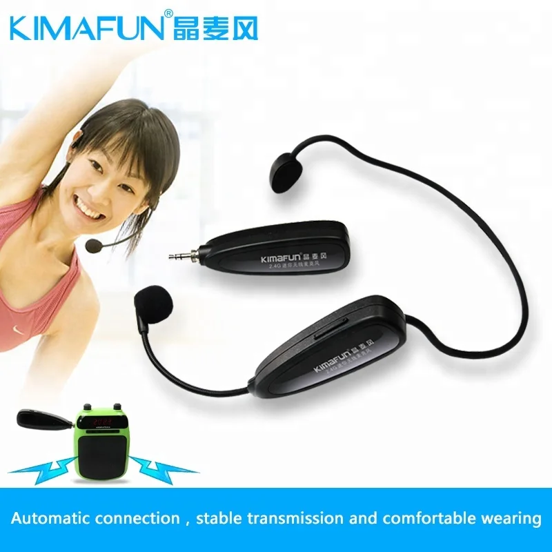 
microfono inalambrico 2.4GHz wireless headset microphone/mike for megaphone amplifier speaker wifi hidden microphone 