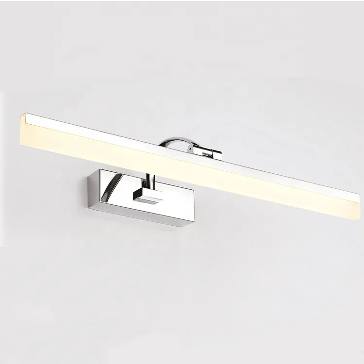 Bathroom Vanity Ip65 Waterproof Adjustable Stainless Steel Acrylic Led