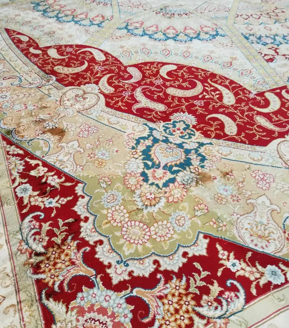 ペルシャ絨毯 シルク１００％ 手創り 91x152cm 超格安価格