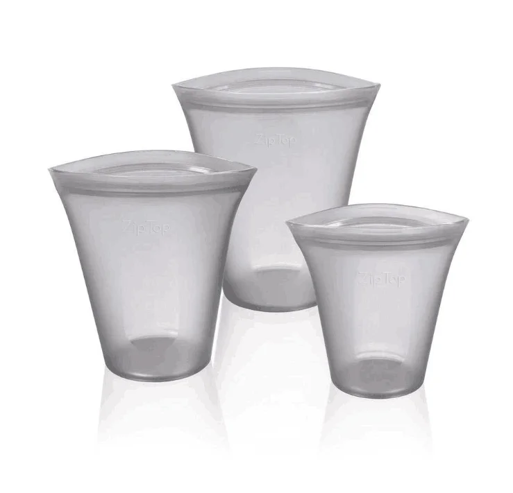 

2019 Amazon Hot Sale Cup Shape Stasher Reusable Silicone Food Bag, Custom color accept