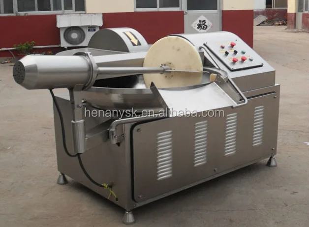 90L Stainless Steel High Efficient Speed Double Axle Vegetable Meat Mincer Bowl Cutter