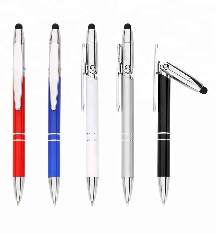 
Multifunction metal material stylus pen Boligrafo con toque for promotional with customized logo 