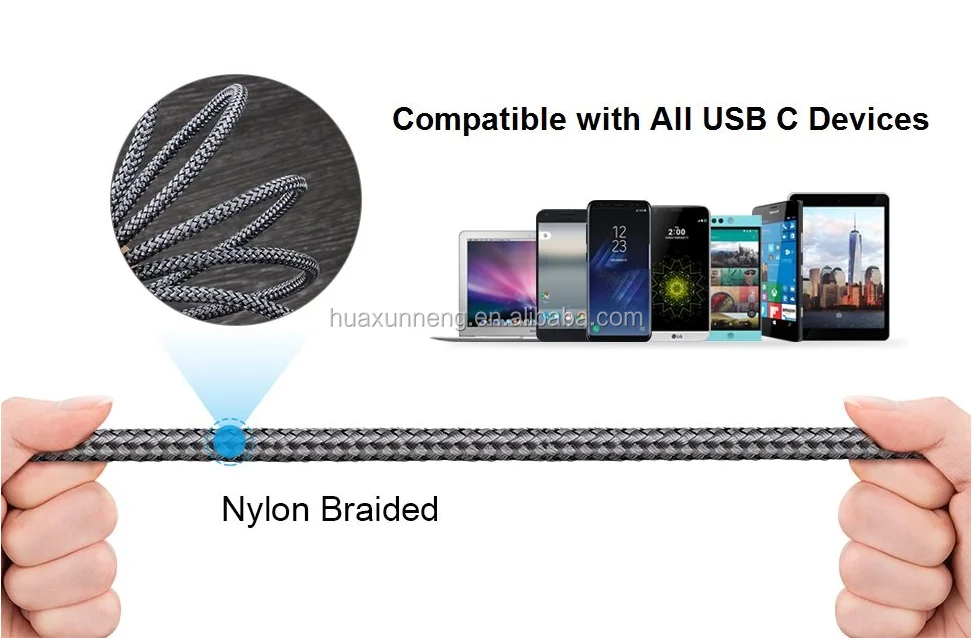 Fast charging Usb 2.0 Type C Data Cable for phone high speed USB type c cable