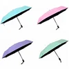 Chinese Shenzhen Promotional Cheap Lady Up Collapsible 3 Fold Small Auto Rain UV Sun Umbrella