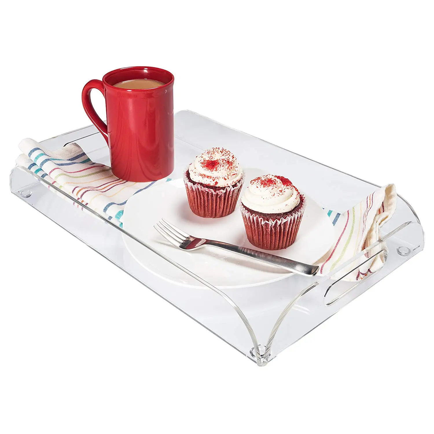 Clear Acrylic Tray Coffee Table Tray Tea Tray,Lucite Breakfast Tray