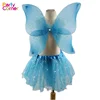 Girls Dress Up Princess Fairy Costume Set with Skirt Wings Wand and Headband for Children