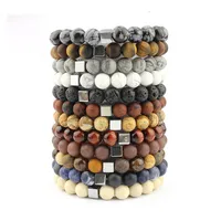 

BN1002 Bead Homme Natural Stone Custom Laser Logo Bracelet Man