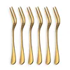 wedding favors camping utensil gold silver fruit fork set stainless steel