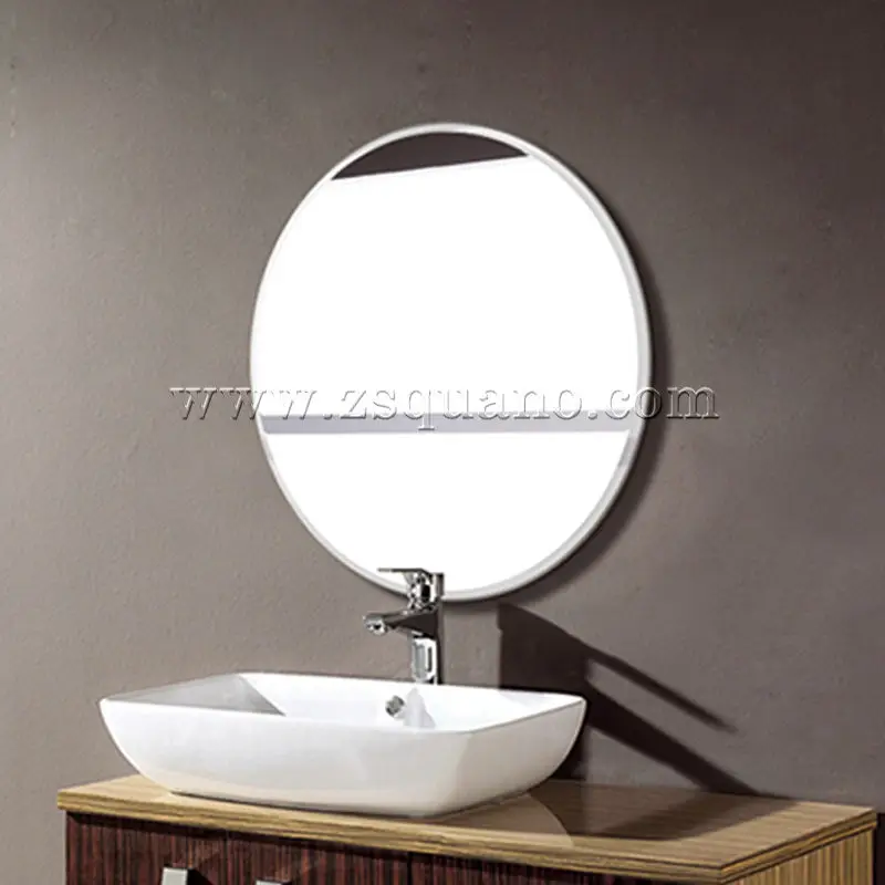 Beveled Edge Bathroom Wall Mirror In Round Shape