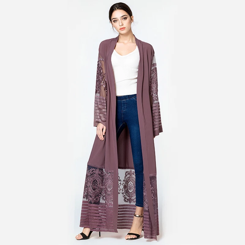 

Top selling beautiful Maxi Muslim women dress long sleeves embroidered dubai dress in stock, Purple;black