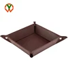 Custom PU Leather Coin Change Key Tray Jewelry Organizer Tray