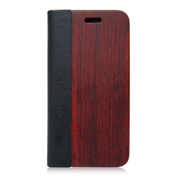 

Wood and leather phone case,real wooden case,flip leather cover for iPhone 7 7plus