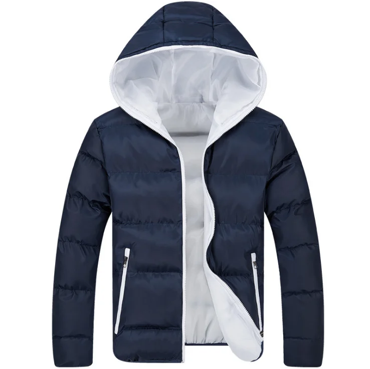 Men's Winter Puffer Jacket With Hood And Velvet Lining Thick_voghion.com