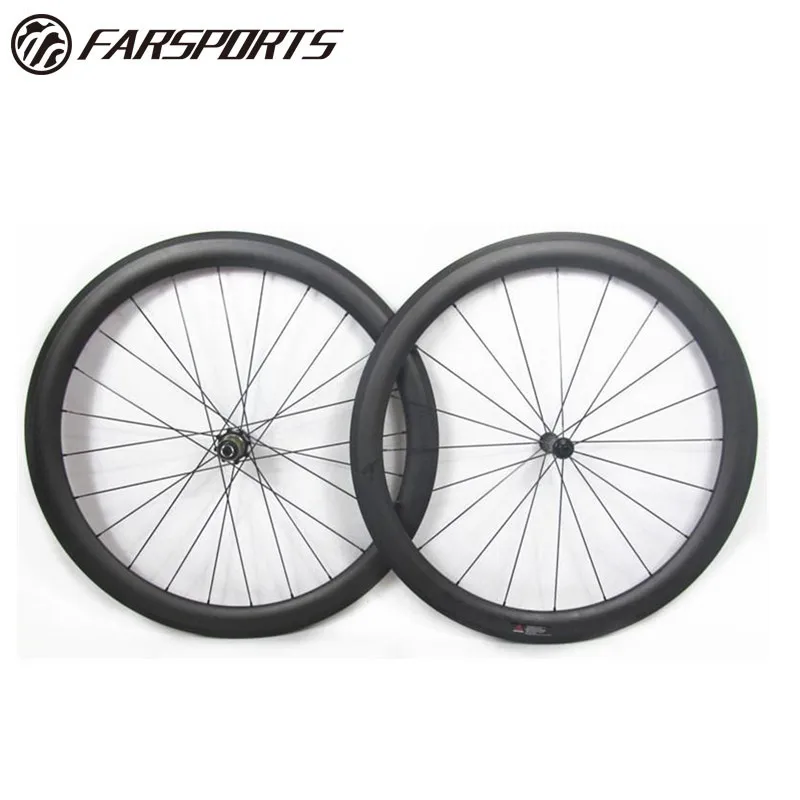 

Super team Farsports 700C Carbon Road Wheelset 50mm depth Clincher Carbon Fiber Road Bike Bicycle Wheels with Bitex BX303 Hub