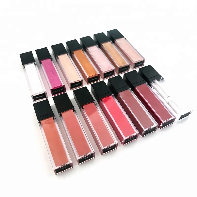 

2018 New 14 color mermaid makeup liquid glitter lipgloss with private label lipstick, N/a