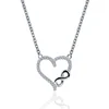 Fashion zircon jewelry 925 sterling silver long chain Infinity Love two layered necklace