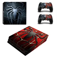 

TECTINTER Spiderman Design Skin Sticker For Sony Playstation 4 Pro Console & 2PCS Controller Skin Decal For PS4 Pro Game Console