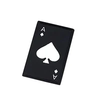 

Amazon Hot Sale Black Poker Card Spades Beer Bottle Opener Personalized Stainless Steel Bottle Opener Bar Tool