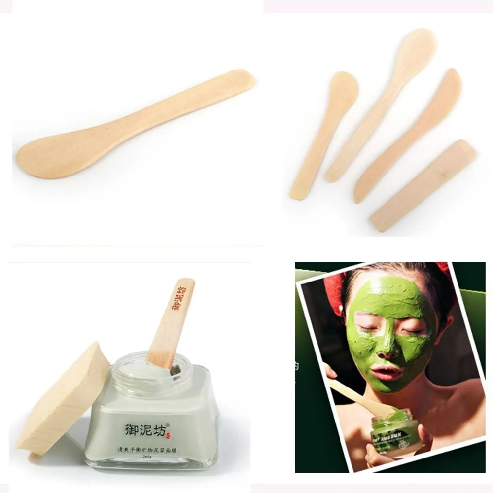 Facial Mask Spatula Wooden Stick Mask Wooden Spatulas Small Scraper Cosmetic Facial Mask Scoop