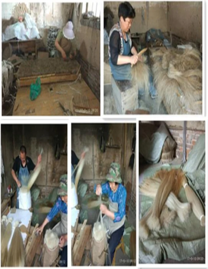 Black Horse Tail Hair for Bass Bow Hair